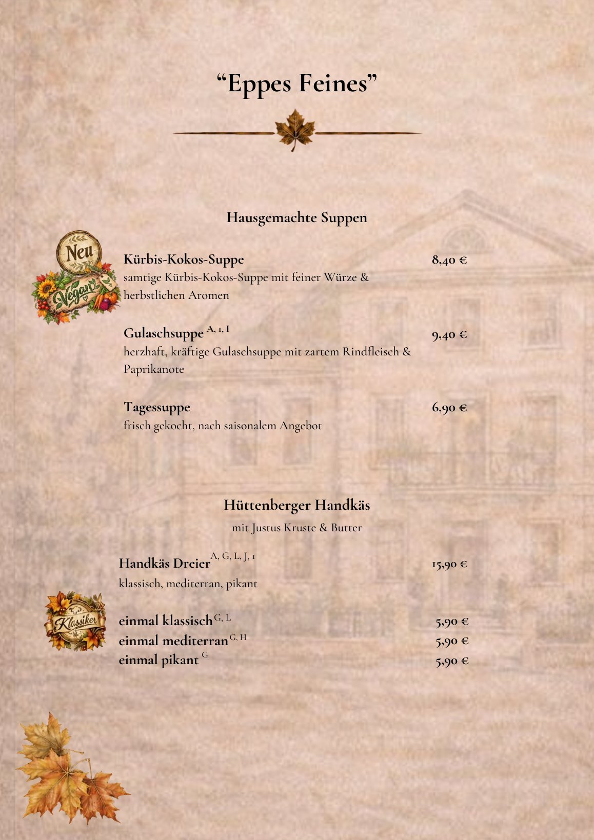 Herbstgenuss Speisekarte, Seite 4 von 24